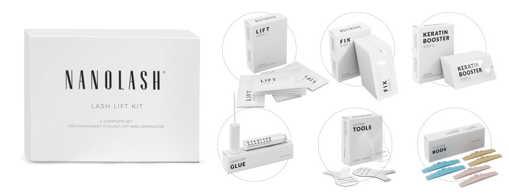 Lash lift og laminations kit